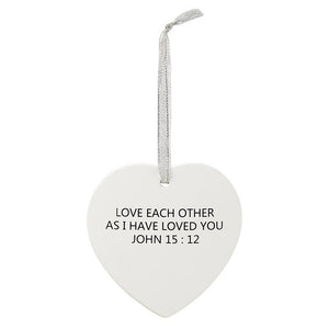 White Sacred Family Ornament