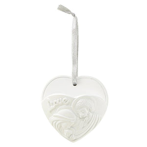 White Sacred Family Ornament