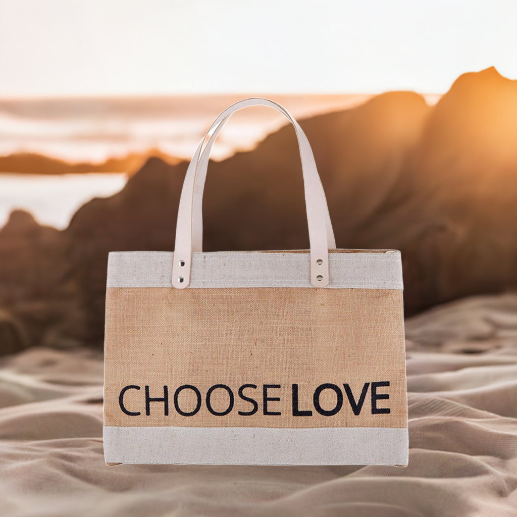 Cartera de Cuero "Choose Love" Tote Bag