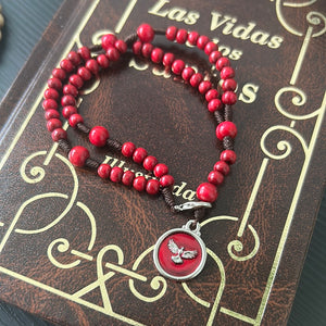 Pulsera Rosario Espíritu Santo Roja