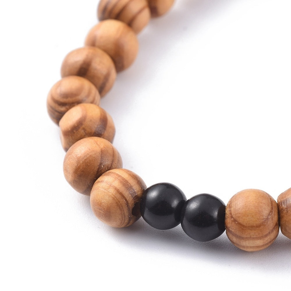 Wood Cross Bracelet