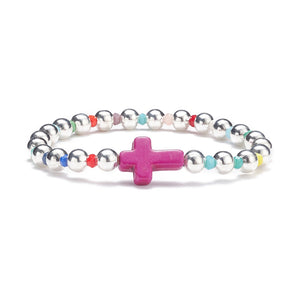 Silver Cross Bracelet